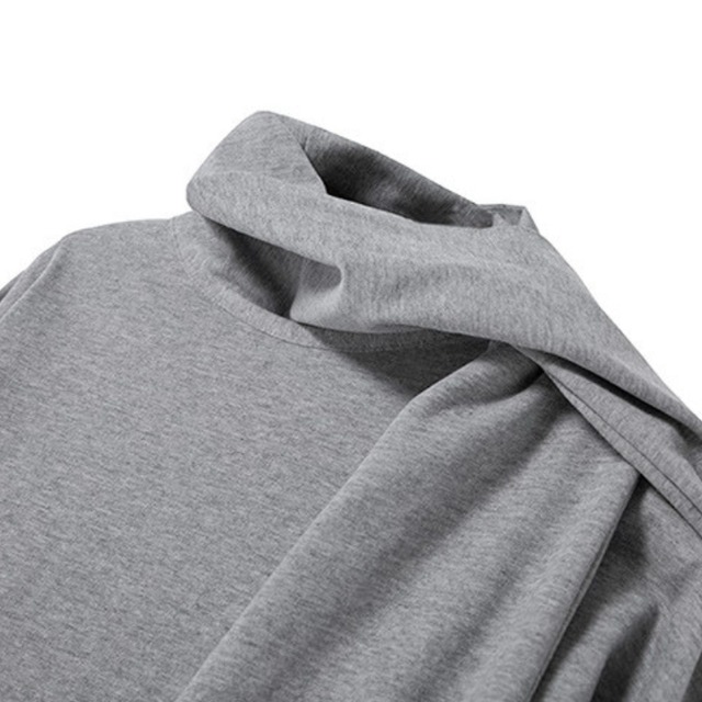 Scarf-attached relaxed top C1404