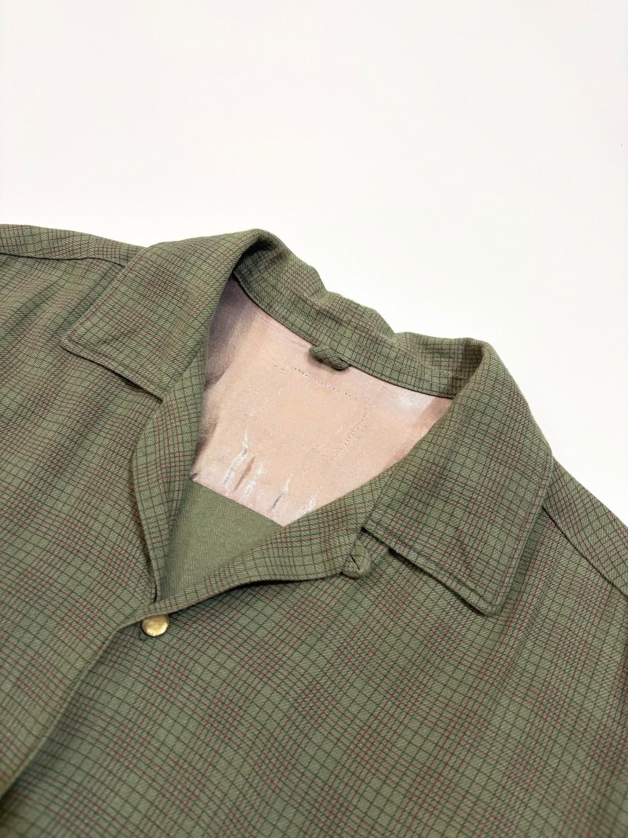 60s Unknown RAYON OPEN COLLAR SHIRT Size M程