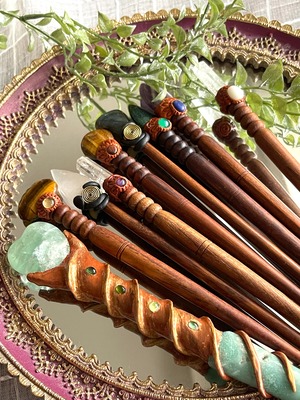 ◆タリスマン◆◆高級1点もの◆魔法の杖◆WAND◆特別プレゼント有◆フローライト＆アマゾナイト◆英国のレイラインの街より◆魔法の贈り物◆◆◆