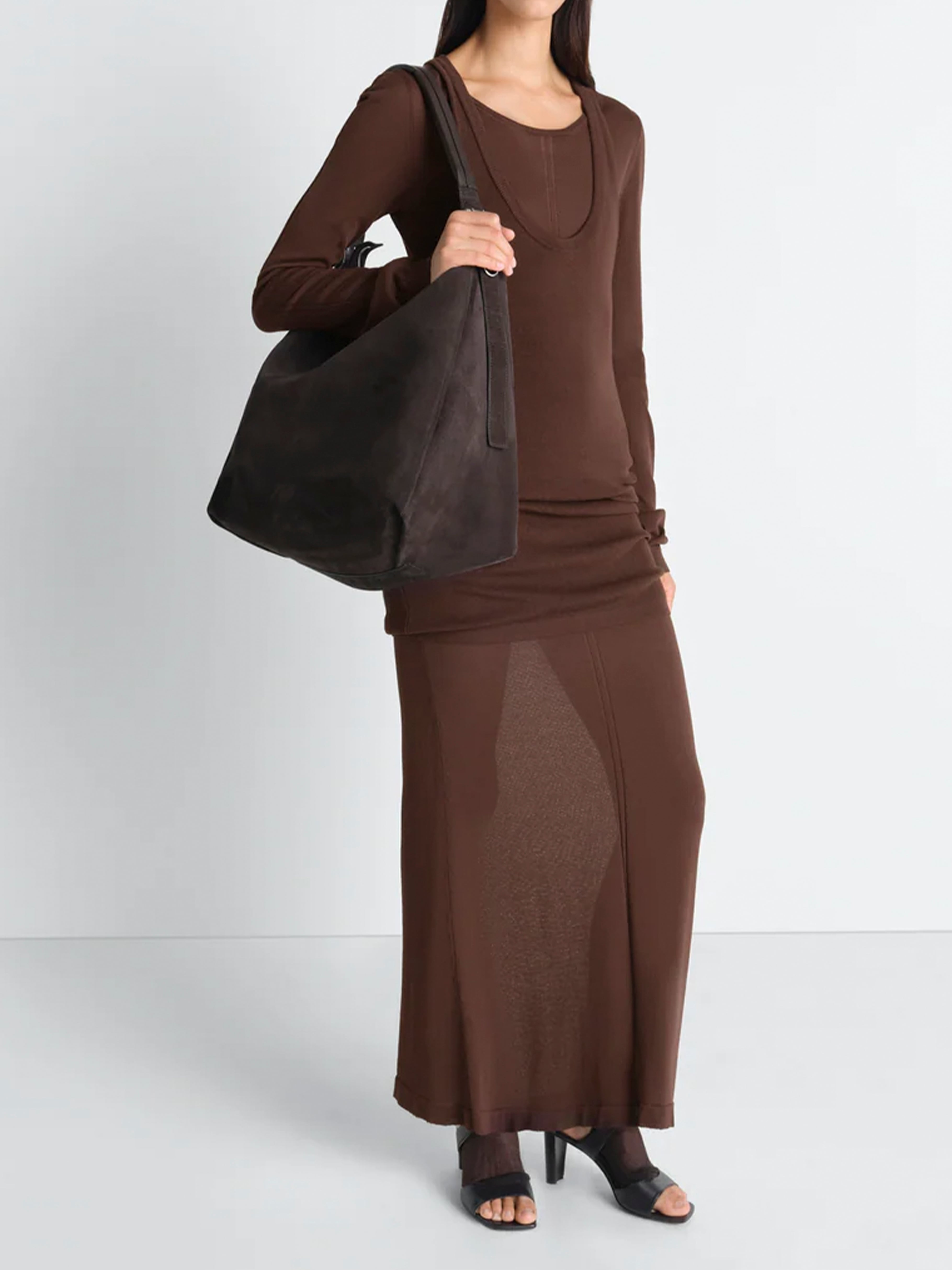 LEMAIRE 25SS BELTED HOBO BAG ダークチョコレート LEMAIRE 25SS BELTED HOBO BAG ダークチョコレート
