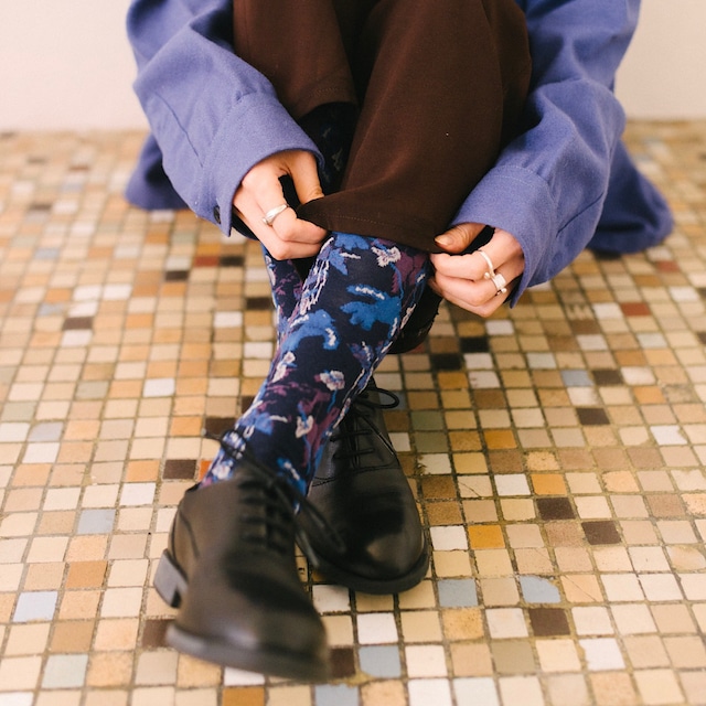 【TUO YAN SET】MITSU SUI BIRD SOCKS・ネイビー