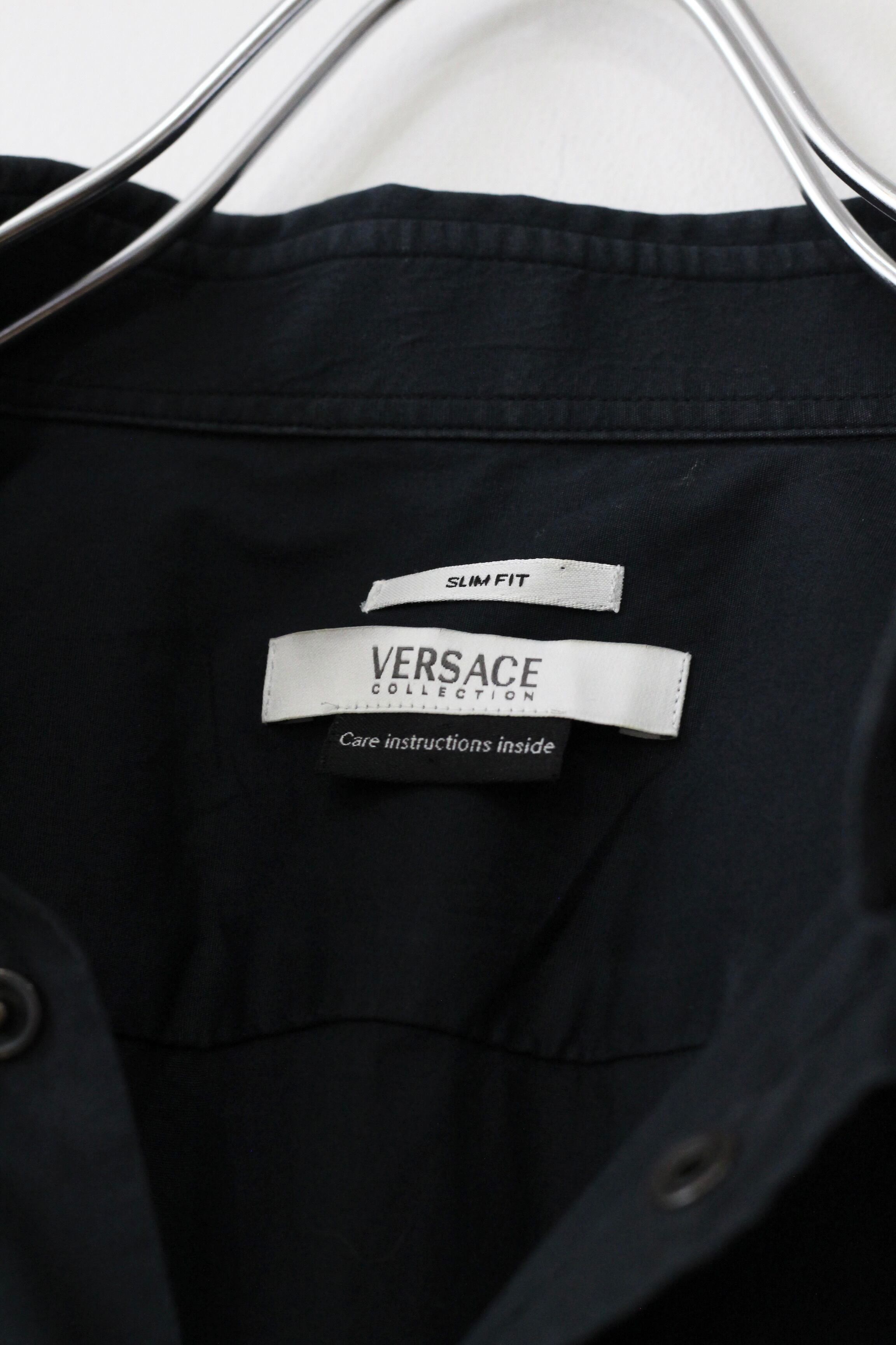 COU】VERSACE COLLECTION western design shirt slim fit stretch