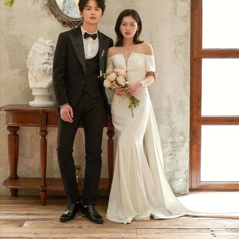ウェディングドレス 結婚式 オフショルダー 20代 30代 40代