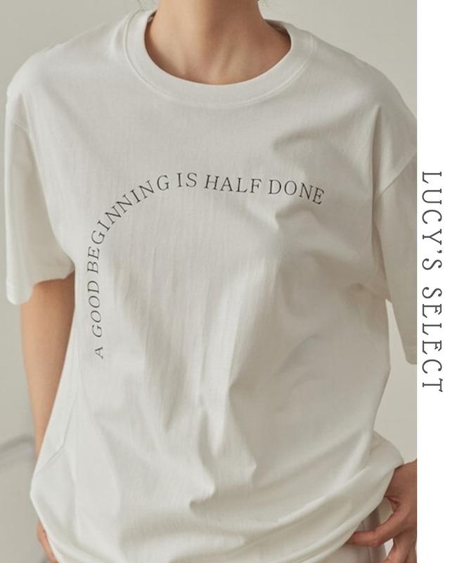 natural oversize alphabet t-shirt.   A1327