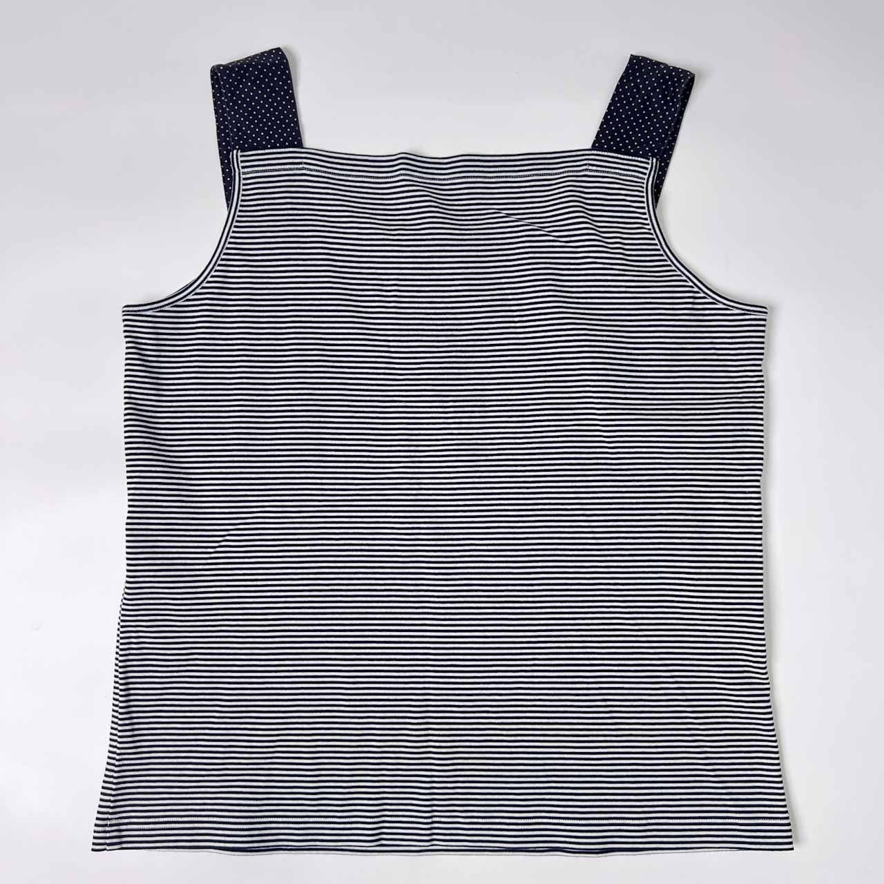 Leilian レリアン ボーダー リボン キャミソール トップス 13+/ネイビー×ホワイト レディース