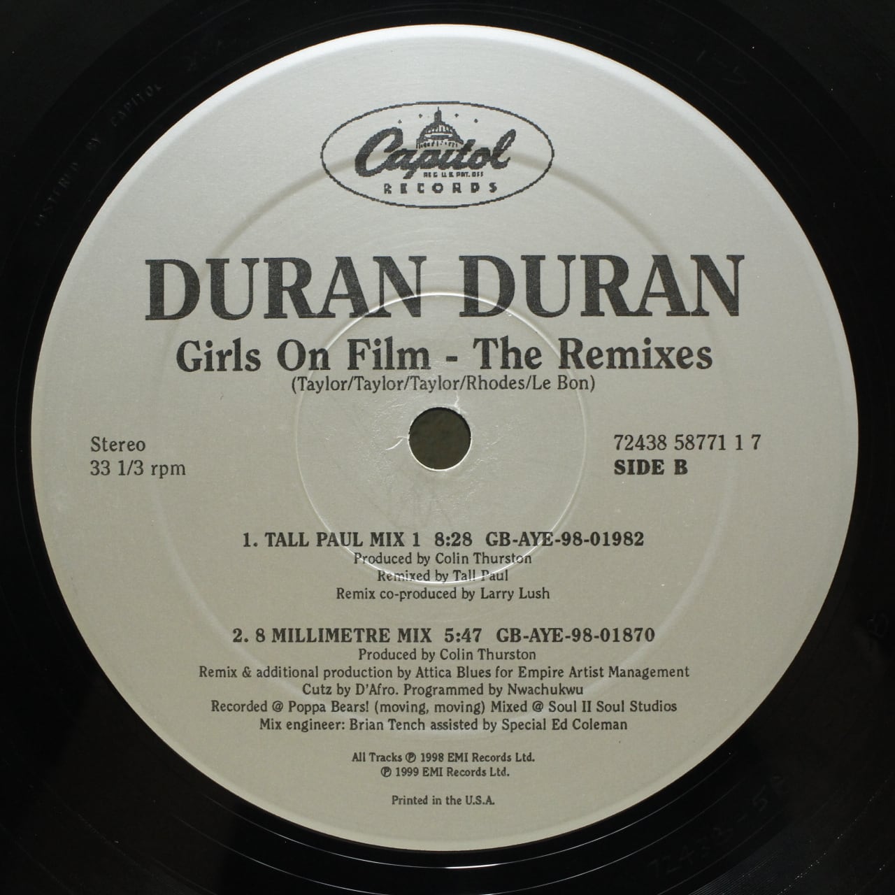 Duran Duran / Girls On Film - The Remixes [72438 58771 1 7] - 画像4