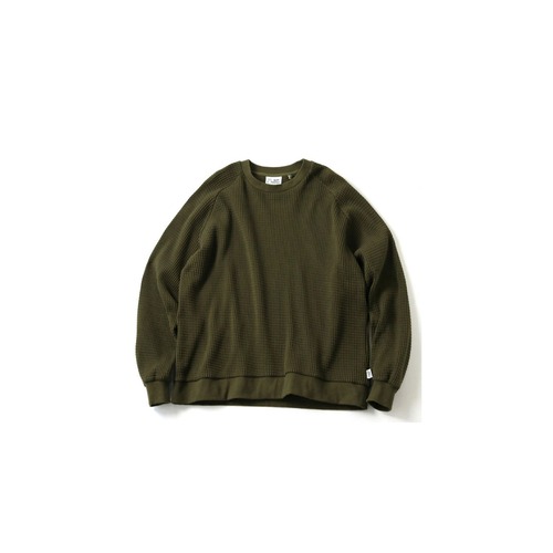 gym master ジムマスター 12oz ヘビーワッフルクルーネック メンズ レディース ユニセックス ニット風 ワッフル カットソー 長袖 厚手 保温 秋冬 G633721 プロトコル