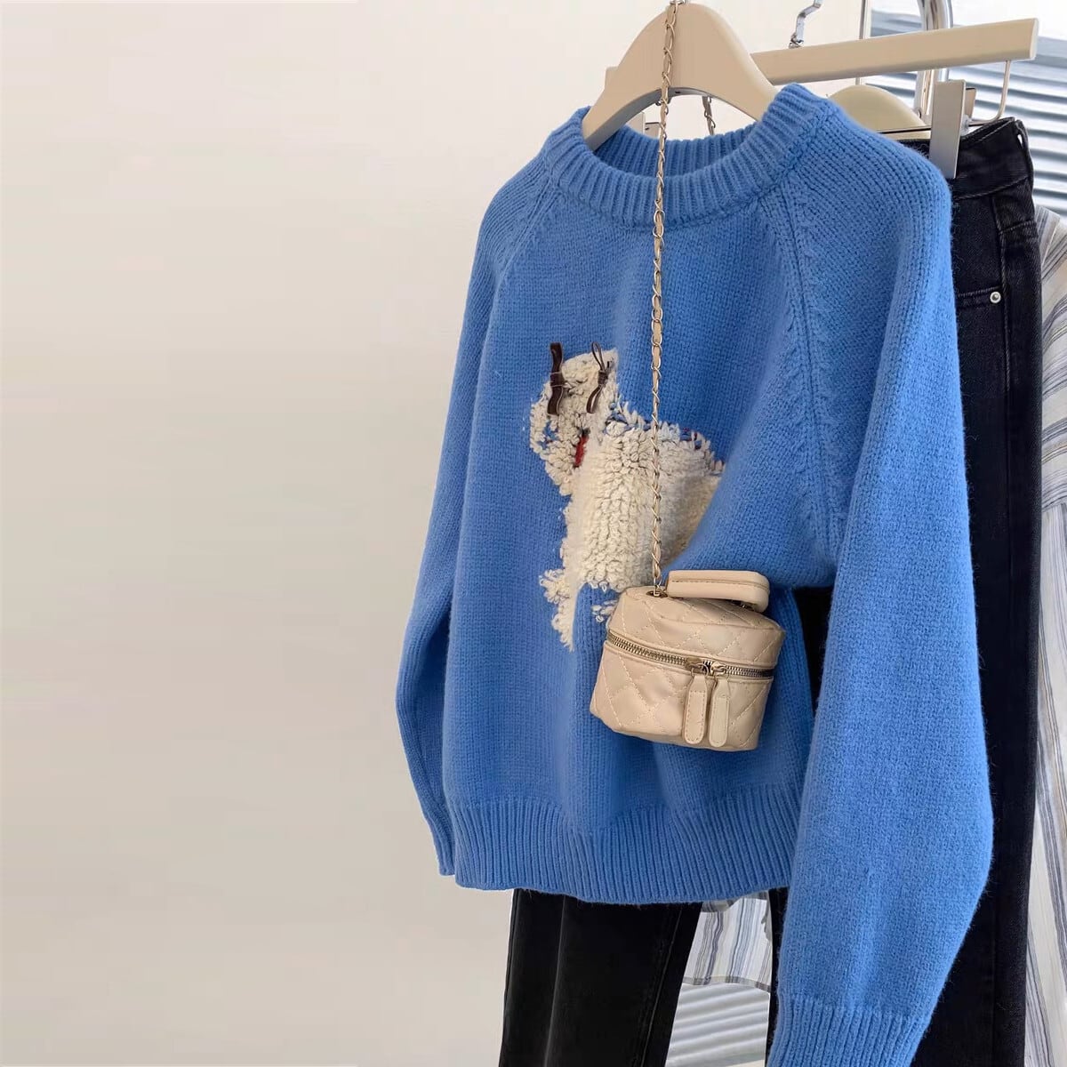 【tops】クルーネックニットセーター M29301