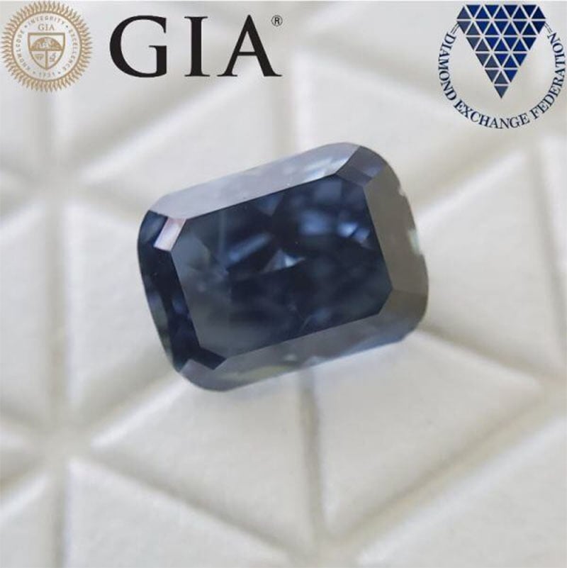 0.5 ct FANCY DEEP GRAYISH BLUE SI2 GIA 天然 ブルー 