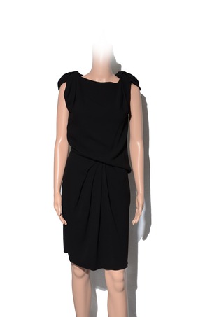 Prada black draped dress