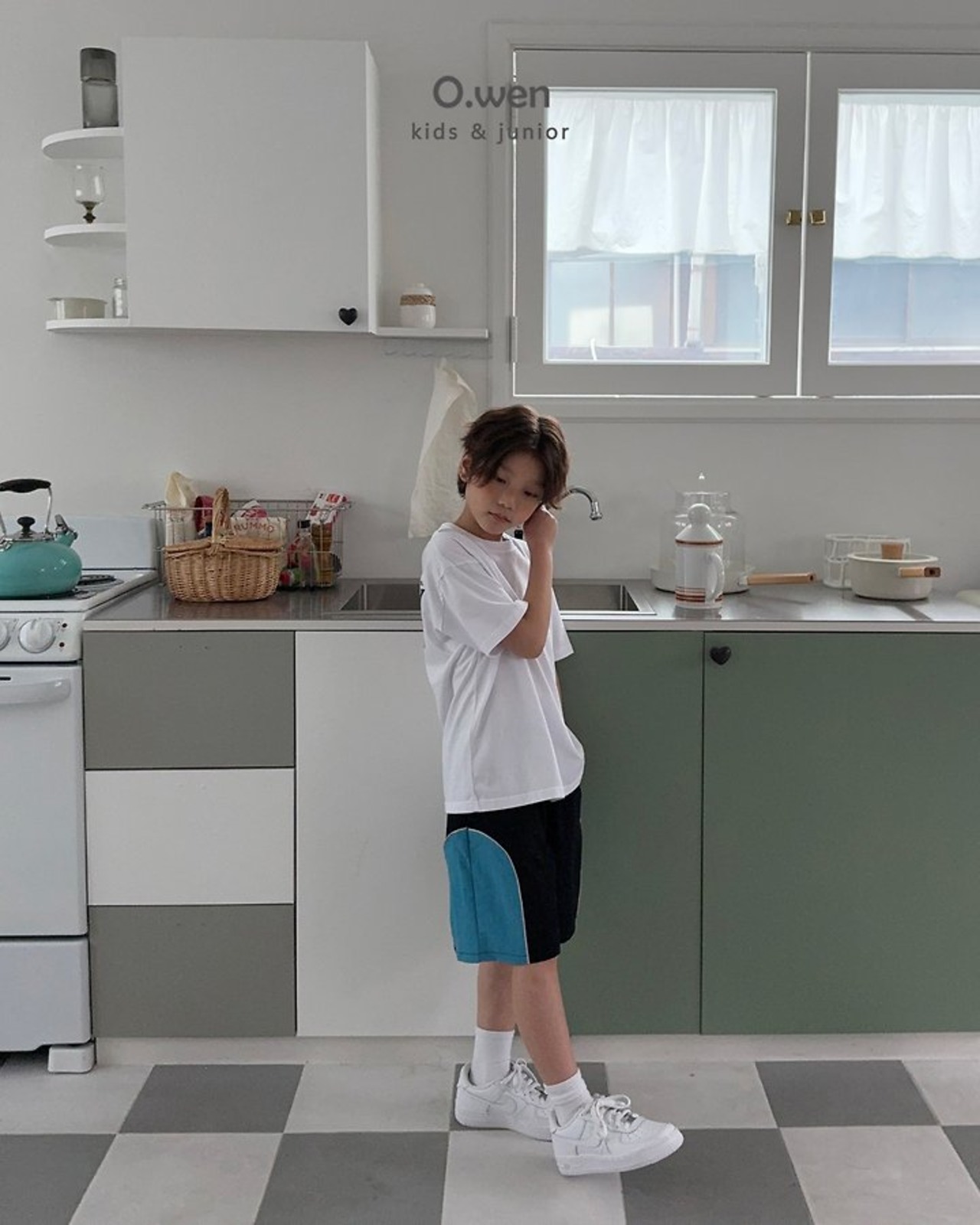 [O.wen] Milky Short sleeve T-shirt (JS/JM/JL/JXL) / [오웬] 밀키반팔티 (JS/JM/JL/JXL)