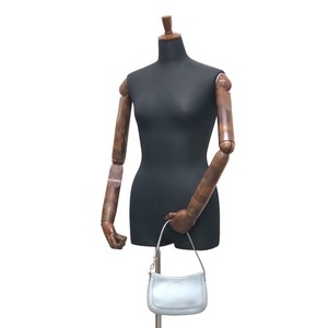 LOEWE ロエベ ハンドバッグ ライトブルー ロゴ型押し レザー 