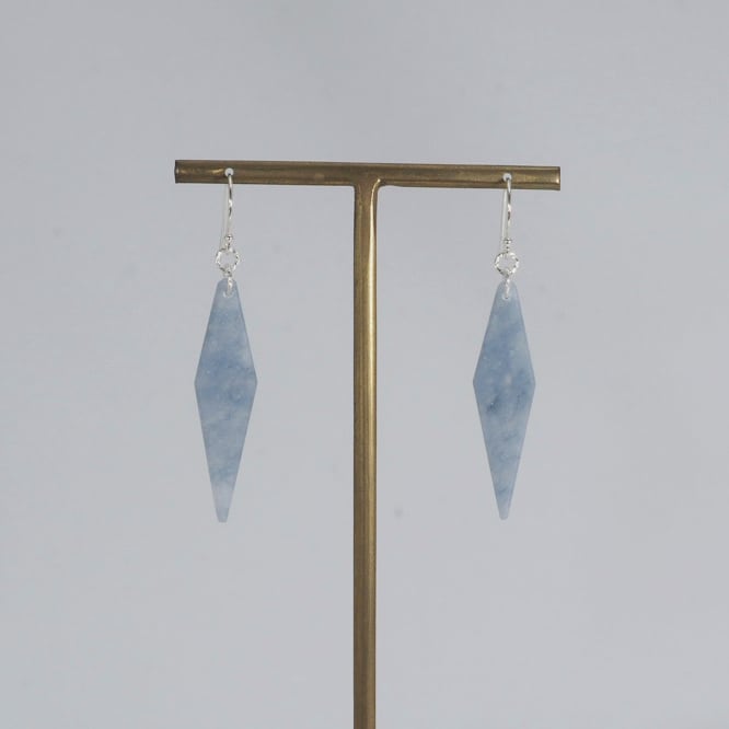 糸魚川翡翠 青緑 ピアス 4.2g Itoigawa green of blue tint Jadeite