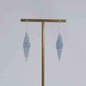 流氷クォーツ (北海道産)  ピアス  3.3g  Hokkaido Ice quartz  earrings