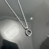 CROWN HORSESHOE w/ BLACK DIAMOND NECKLACE / クラウンホースシューブラックダイヤモンドネックレス