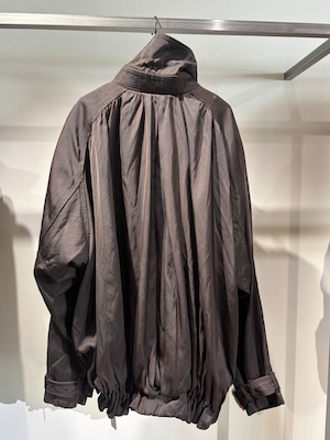 【26AW | WOMEN】MUKCYEN ムッシャン / ブルゾン / pigment washed double breasted gathered M269BL01