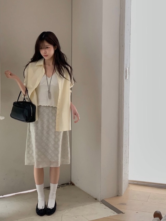 (予約) miel / Pastel shirt 4color