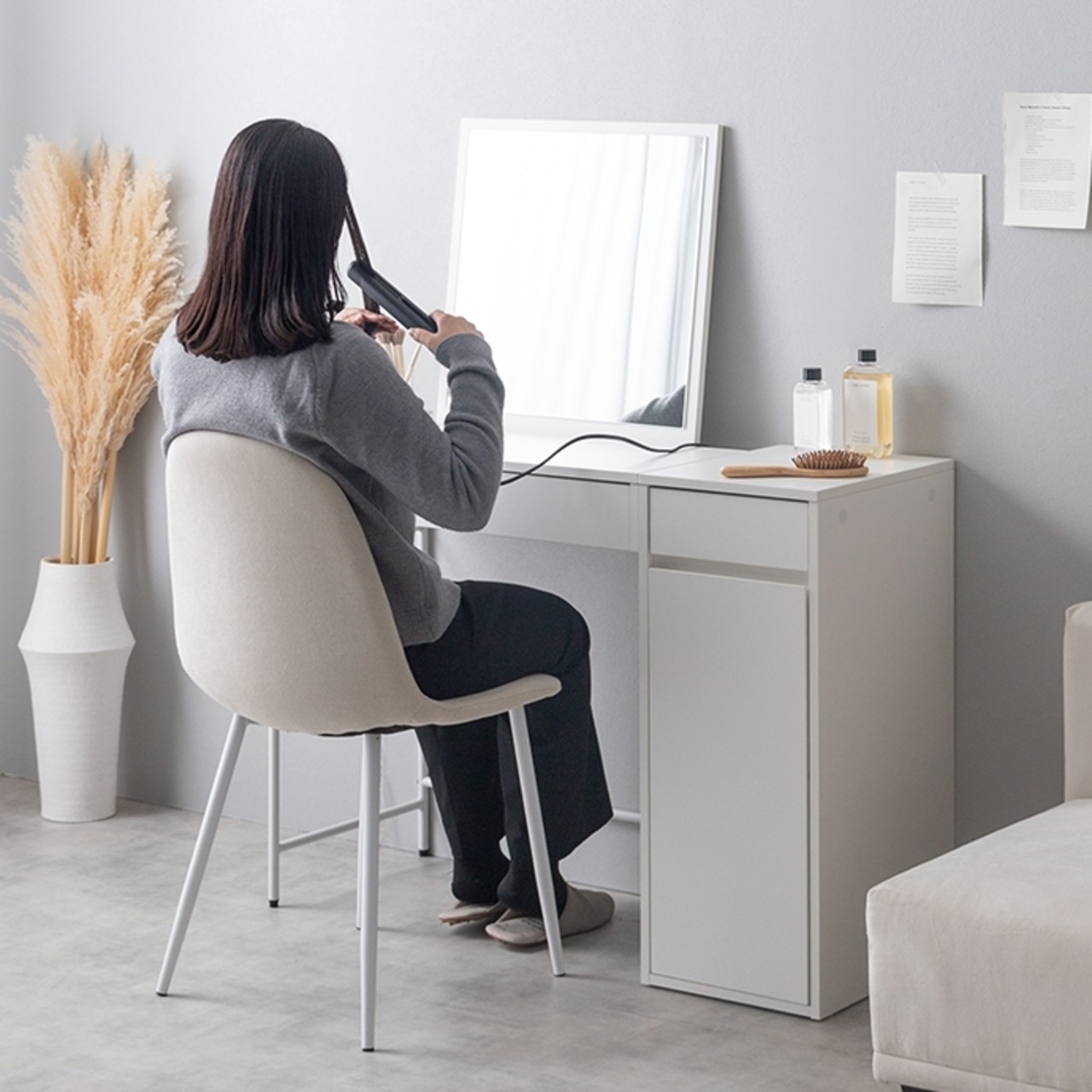 ミラー付きドレッサー 幅100cm