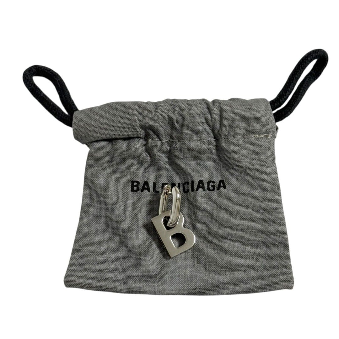 バレンシアガ メンズ レディース ピアス 片耳 1個のみ B チェーン XS