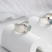 Horizon / Sea Glass Ring Wide