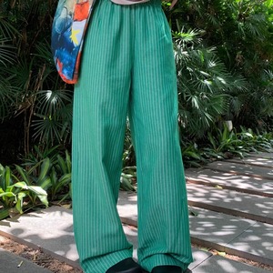 Stripe wide loose pants　RW0946
