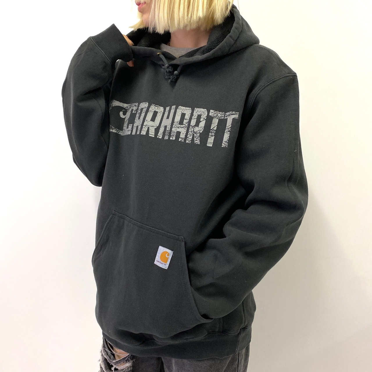 Carhartt カーハート ロゴプリント プルオーバー スウェットパーカー 