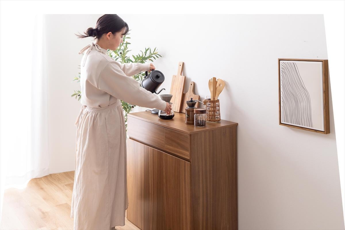 全3色】ゴミ箱に見えない！お部屋に馴染む2連ゴミ箱付きキッチン