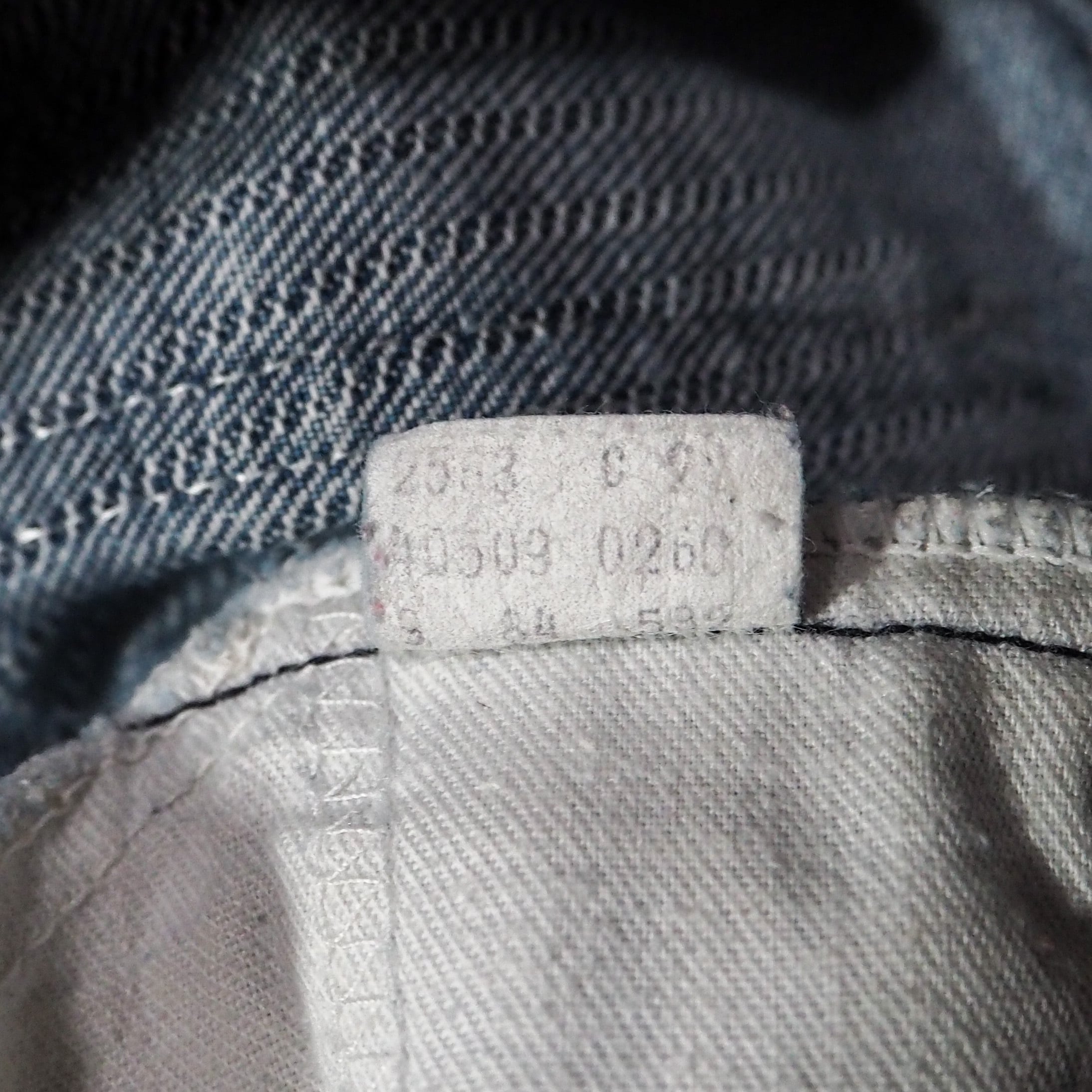 80s “Levi's 509” hickory stripe pattern denim pants made in USA 80