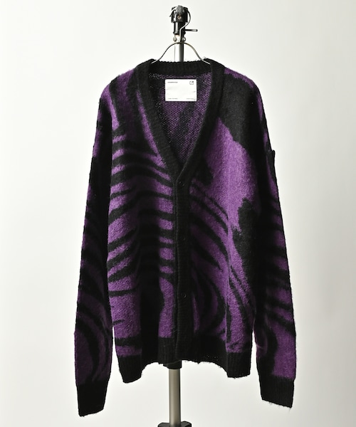 ADAM PATEK mohair mixed cardigan marble (PPL) AP2221029