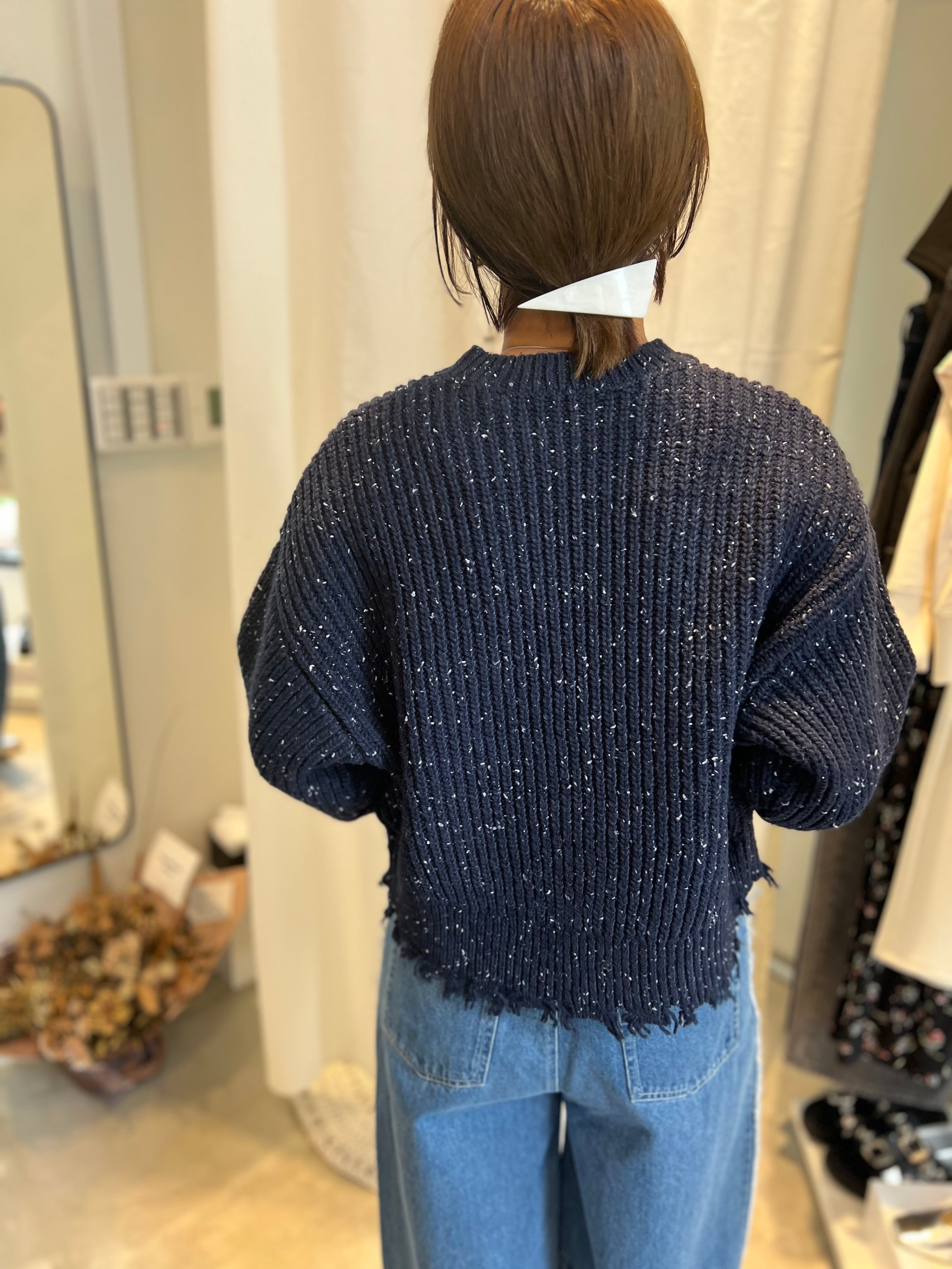 【cafune】ネップダメージニットプルオーバー 535984