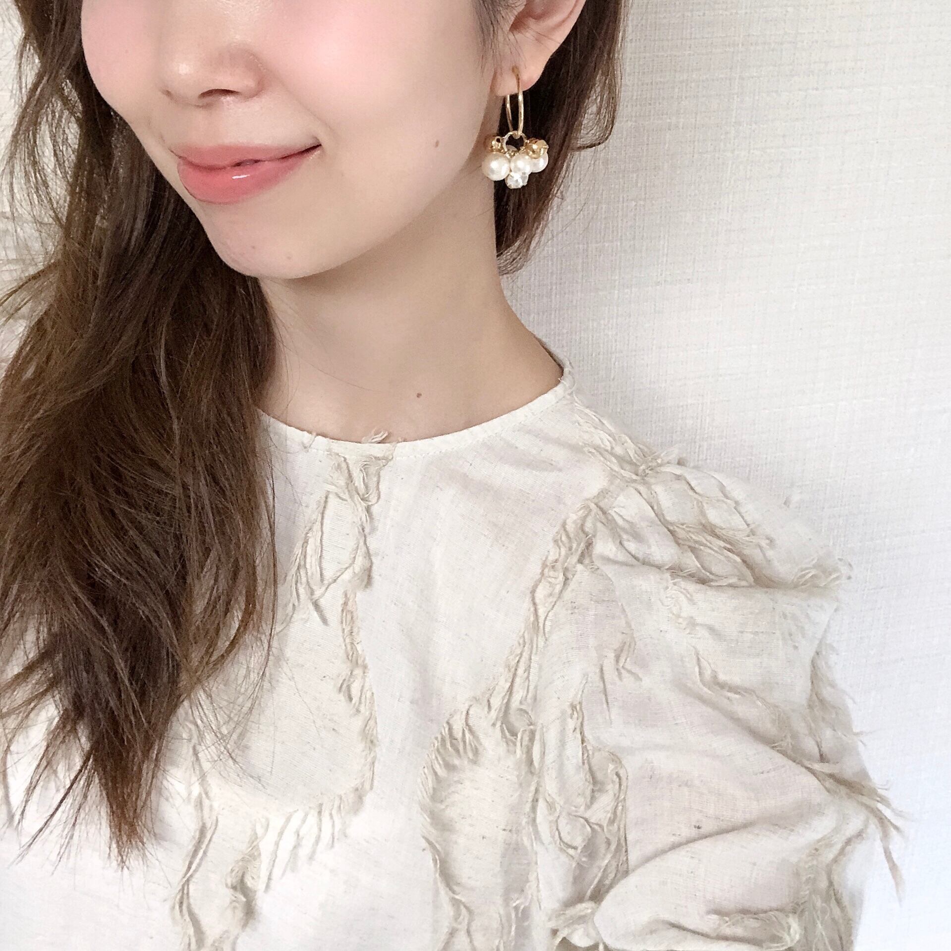 【KAREN MILLEN】クリスタル スモール フープ ピアス 関税込 イヤリング・ピアス】人気 パールとクリスタルガラスのフープ