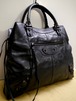 超レア◆BALENCIAGA バレンシアガ 【ザ・ブリーフ】 レザー トート ハンド バッグ 黒◆ 定番のエディターズラインから希少なザ・ブリーフ♪