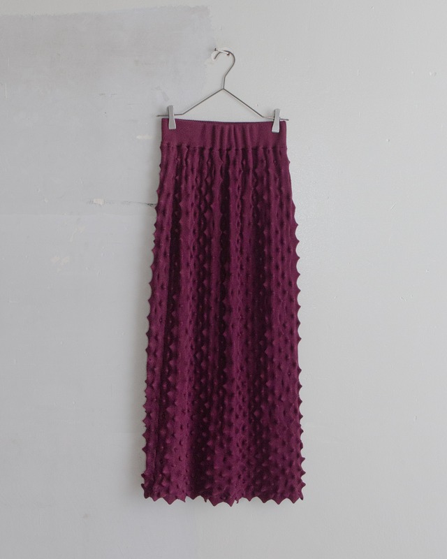 OPEN SESAME CLUB - durian long skirt "Bordeaux"