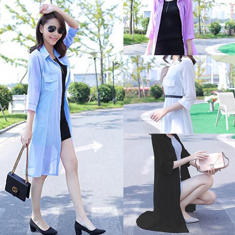 七分袖 無地 シャツ カーディガン