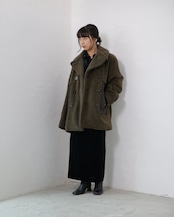 i’m here : - Boa P-Coat :Melange|ケンピメルトン/Extra TIMEピンズ