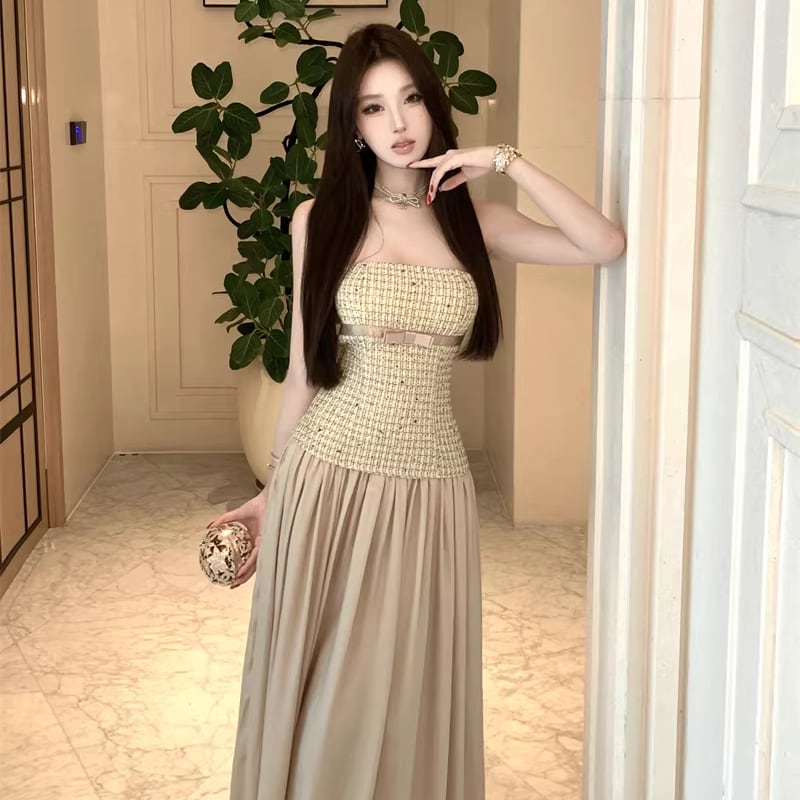 【dress】ロングチューブワンピース Q8461