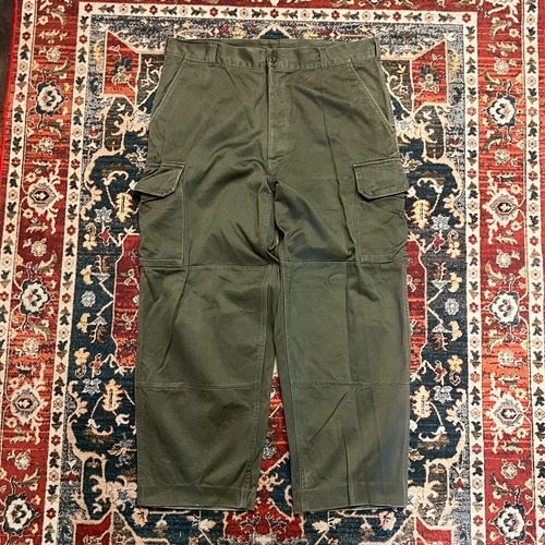 フランス軍 M-64 フィールドパンツ カーゴパンツ W94cm オリーブ ユーロ ミリタリー ヴィンテージ ワークパンツ M64 M47 L相当 ヨーロッパ