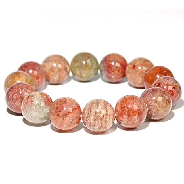 〔K1893-1〕約16mm 千層ガーデンクォーツ ブレスレット Garden quartz 庭園水晶