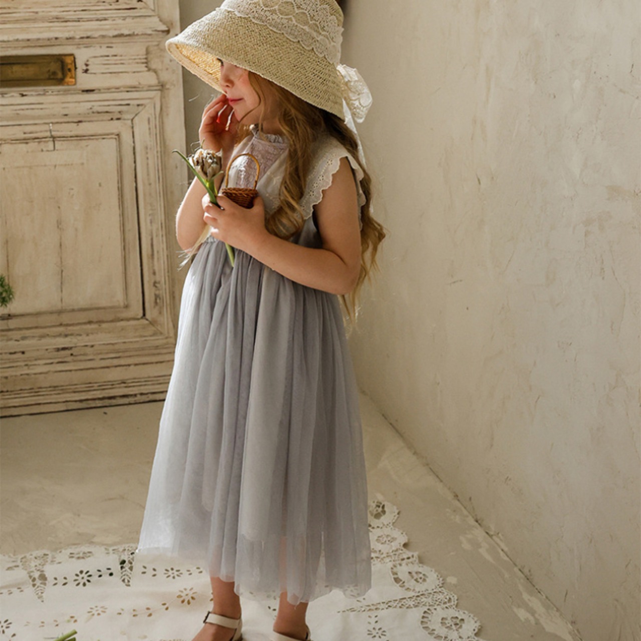 夏レースデザインワンピース