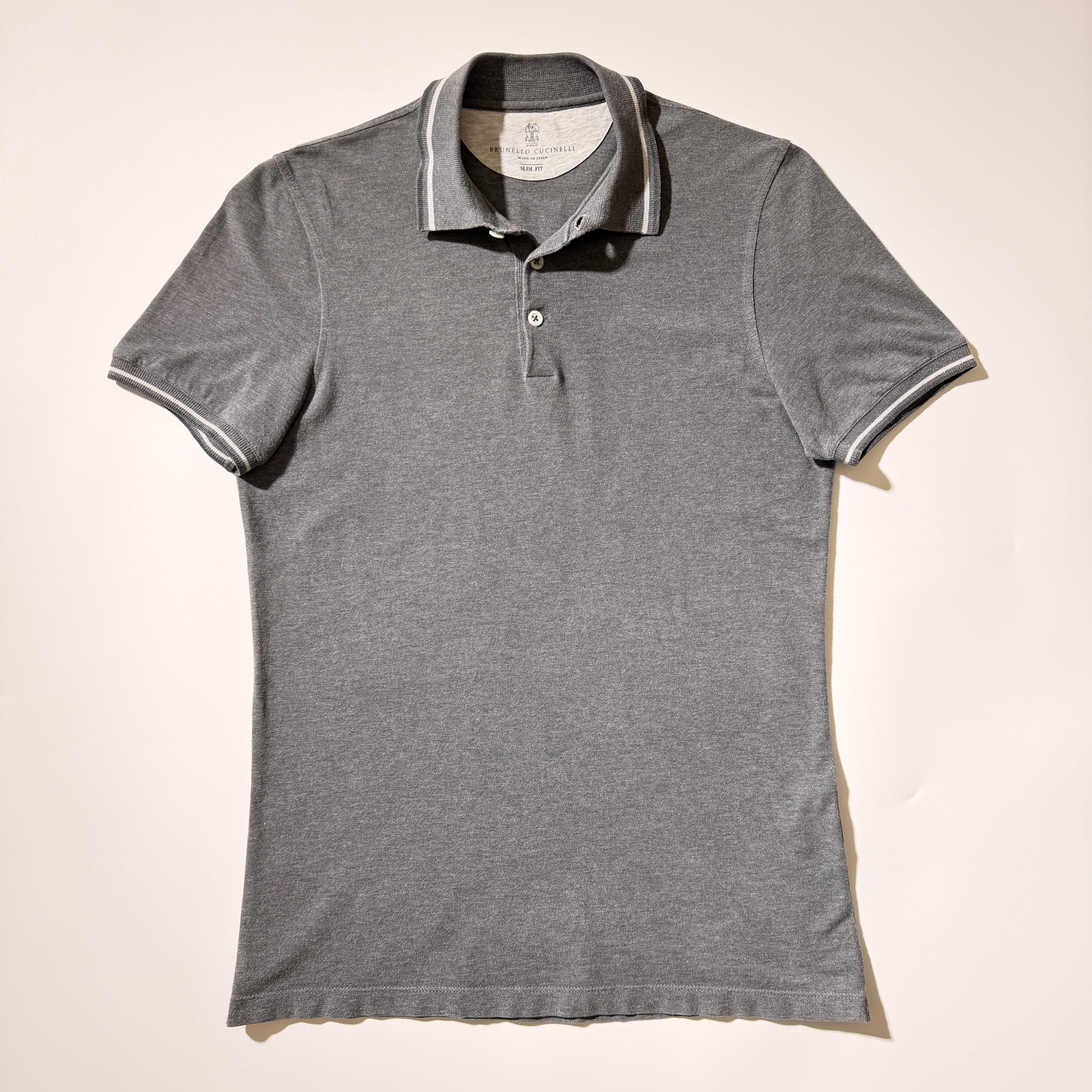 Brunello Cucinelli Cotton polo shirt gray XS | ASSET VINTAGE