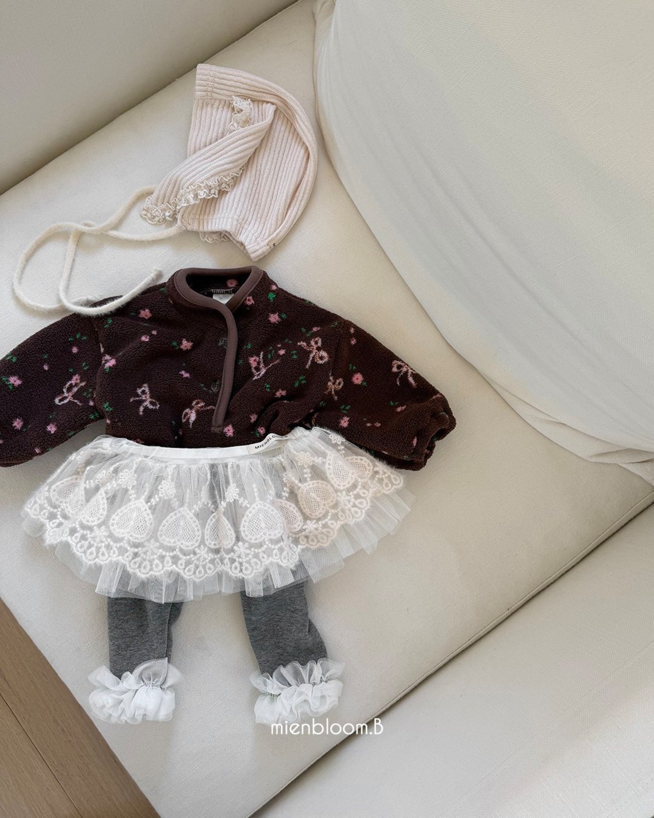 mien bloom B［取寄］angora mesh skirt 26winter