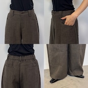Front pocket melton touch wide PT/khaki brown