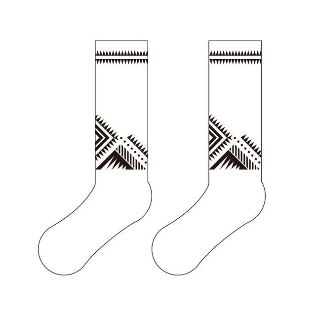 TRIBAL SOCKS <WHITE>