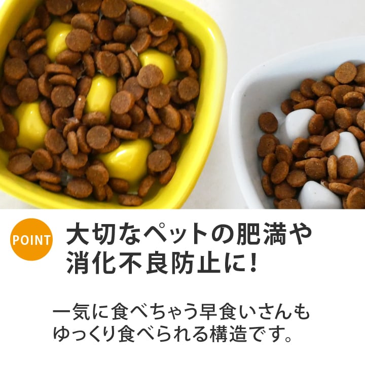 送料無料 早食い防止 高台傾斜カラーフードボウル 全10色 | フード