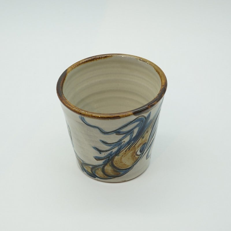 魚紋 フリーカップ（小）【金城陶器秀陶房】 | 沖縄の工芸品 うぃー
