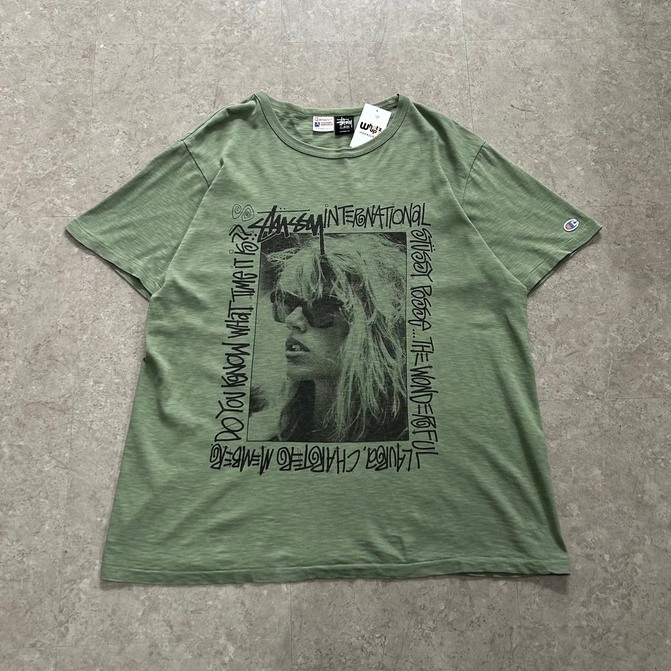 00s Stussy × Champion "Laura" photo print T-shirt【仙台店】