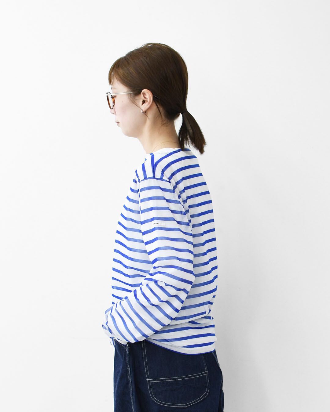 ORCIVAL [オーチバル・オーシバル] W SEETHROUGH BOAT NECK L/S P.O