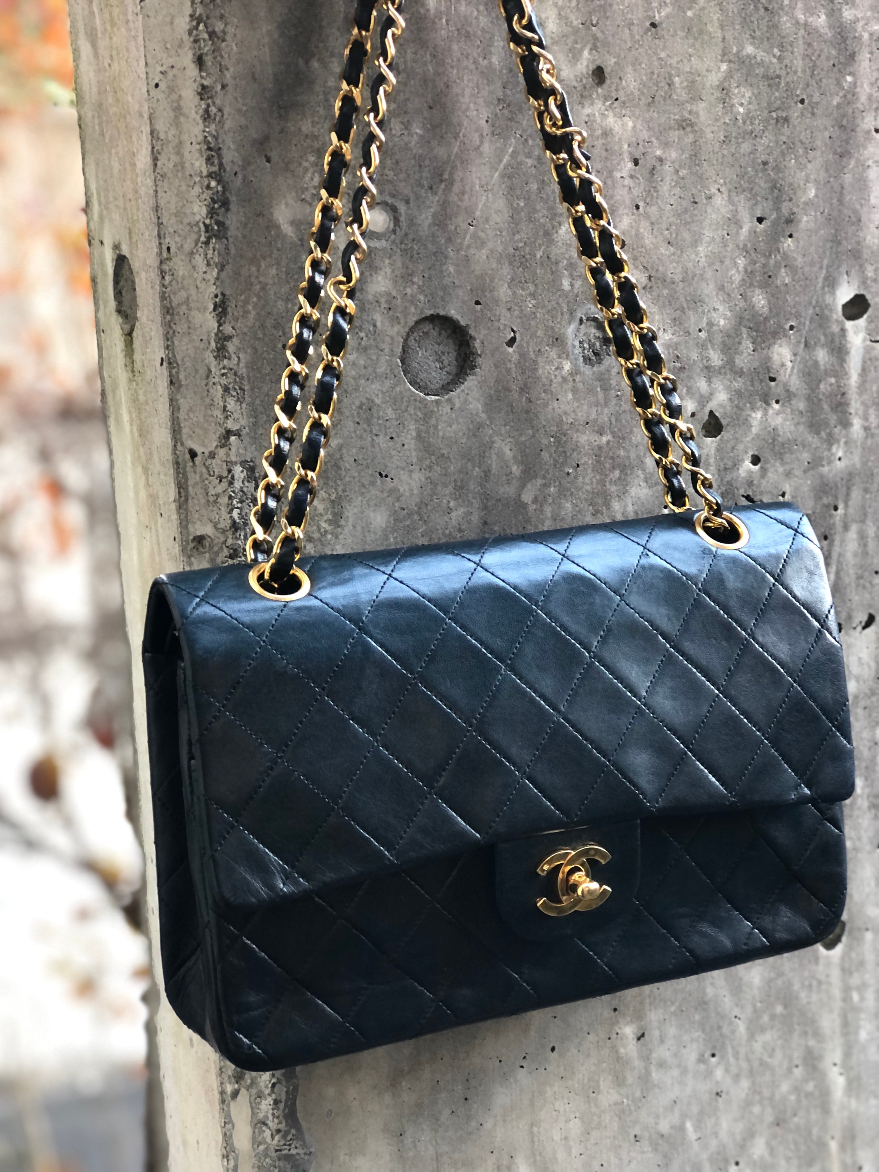 CHANEL シャネル　マトラッセ　ココ　ターンロック　ラムスキン　ダブルフラップ　チェーン ショルダーバッグ　ブラック　vintage　ヴィンテージ　 オールド　72dn4p | VintageShop solo powered by BASE