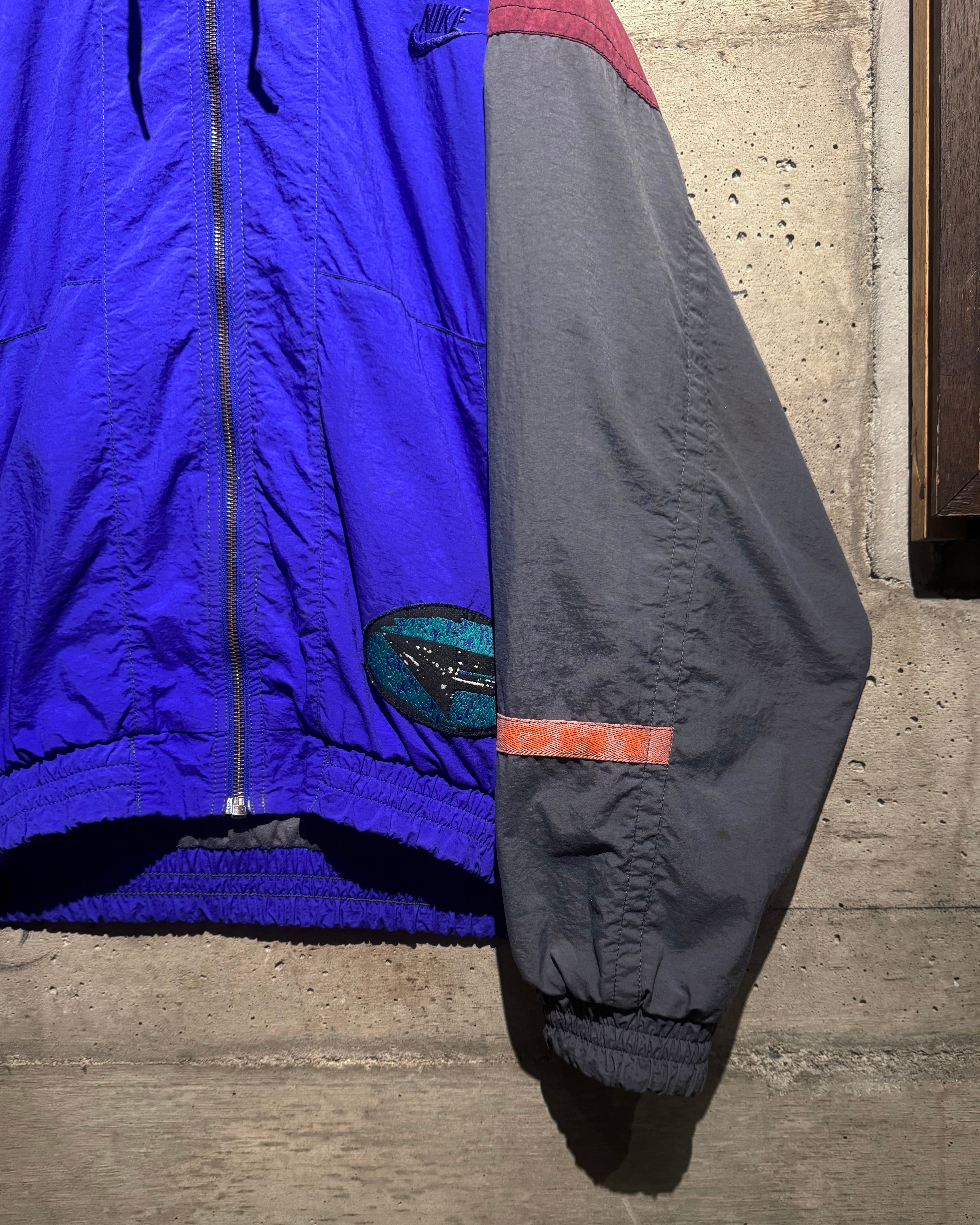 Caka】90's “NIKE FLIGHT” Color Switching Vintage Nylon Jacket