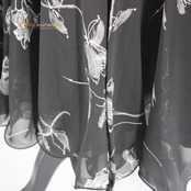 【美品 社交ダンス衣装】スカート レッスンウェア 練習着 DANCE FASHION WORLD ダンスファッションワールド 黒 白 ブラック